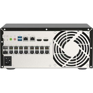 QNAP QGD QGD-3014-16PT 18 Ports Manageable Ethernet Switch - 2 Layer Supported - Modular - 2 SFP Slots - 250 W Power Consu
