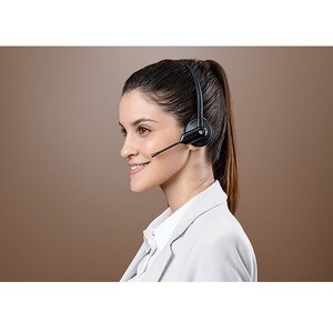 WH63 Teams Convertible Multiple Wearing Style Headset with Busylight. Yealink Acoustic Shield Technology. DECT Base: MS Te