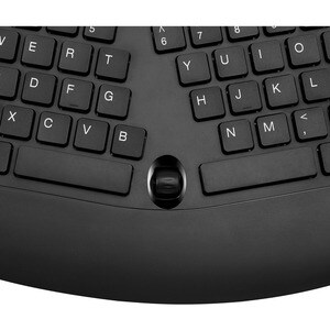 Adesso TruForm Wireless Ergonomic Keyboard And Optical Mouse - USB Membrane Wireless RF 2.40 GHz Keyboard - 104 Key - Engl