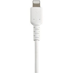 StarTech.com 12inch/30cm Durable White USB-A to Lightning Cable, Rugged Heavy Duty Charging/Sync Cable for Apple iPhone/iP