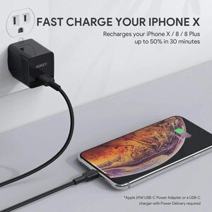 AUKEY USB-C to Lightning PD Charging Cable - 6.6 ft (2 m) Lightning/USB-C Data Transfer Cable for iPhone, MacBook, iPad Pr