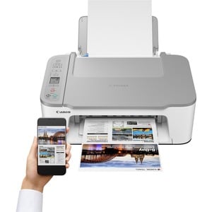 Canon PIXMA TS3451 (White) Wireless Inkjet Multifunction Printer - Colour - Copier/Printer/Scanner - 4800 x 1200 dpi Print