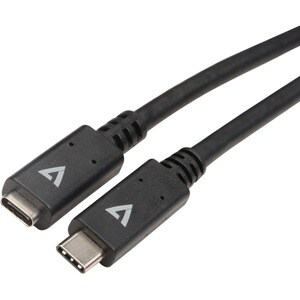 Cavo per trasferimento dati V7 V7UC3EXT-2M - 2,01 m USB-C - 5 Gbit/s - Prolunga - Schermato - 30 AWG - Nero