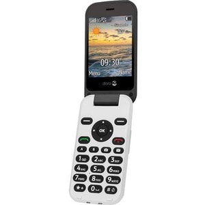 Doro 6620 Feature Phone - QVGA 320 x 240 - 3G - Schwarz, Weiß - Flip - Rear Camera: 3 Megapixel - 800 mAh Akku