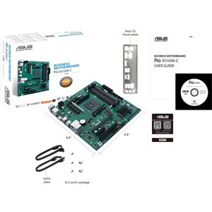 Asus PRO B550M-C/CSM Desktop Motherboard - AMD B550 Chipset - Socket AM4 - Micro ATX - 128 GB DDR4 SDRAM Maximum RAM - DIM