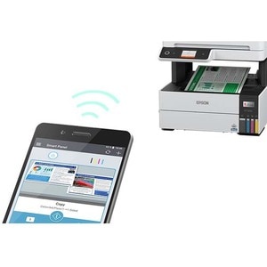 Epson EcoTank Pro ET-5150 Inkjet Multifunction Printer-Color-White-Copier/Scanner-4800x1200 dpi Print-Automatic Duplex Pri