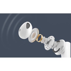 MI True Wireless Earbud Stereo Earset - White - Binaural - In-ear - 1000 cm - Bluetooth - 32 Ohm - Noise Cancelling Microp