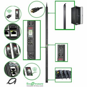 APC by Schneider Electric PDU - Switched - NEMA L21-20P - 3 x IEC 60320 C19/C21, 21 x IEC 60320 C13/C15 - 20 A - 208 V Inp