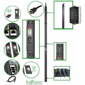 APC by Schneider Electric PDU - Switched - NEMA L21-30P - 3 x IEC 60320 C19/C21, 21 x IEC 60320 C13/C15 - 30 A - 208 V Inp