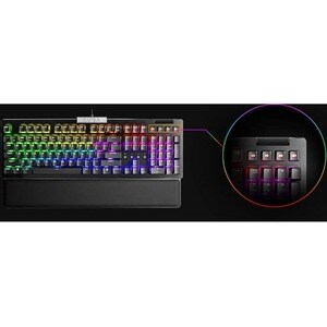 EVGA Z15 Gaming Keyboard - Cable Connectivity - USB 2.0 Interface Volume Control, Multimedia Hot Key(s) - Mechanical Keysw