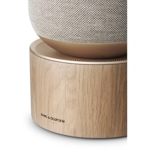 Bang & Olufsen BeoSound Bluetooth Smart Speaker - Google Assistant Supported - Natural Oak - Wall Mountable, Shelf Mountab