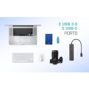 i-tec USB-Hub - USB 3.1 Typ C - Tragbar - Schwarz - 4 Total USB Port(s) - 2 USB 3.0 Port(s) - 2 USB 3.1 Port(s) - PC, Mac,
