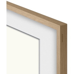 Samsung (2021) 75" The Frame Customizable Bezel - Modern Teak - 66.36" x 38.02" Frame Size - Rectangle - Landscape - Magne