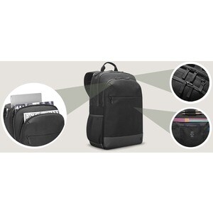 V7 Eco-Friendly CBP17-ECO-BLK Carrying Case (Backpack) for 43.2 cm (17") to 43.9 cm (17.3") Notebook - Black - Water Resis