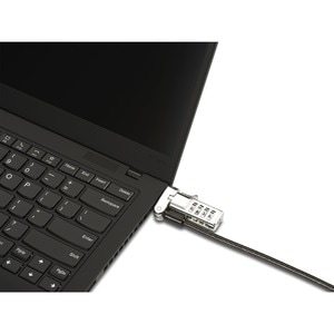 Kensington Universal 3-in-1 Combination Laptop Lock - 5.91 ft Cable - Resettable - Combination Lock - Carbon Steel, Plasti