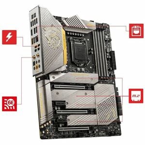 MSI MEG Z590 ACE Gold Edition Gaming-Desktop-Motherboard - Intel Z590 Chipsatz - Socket LGA-1200 - Intel-Optane-speicherbe