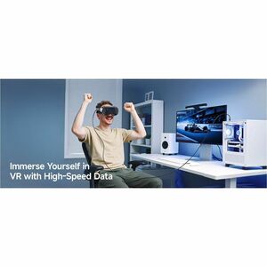 Cable Matters USB-C Cable with 20Gbps, 4K Video Resolution, 240W Power Delivery - 1.8 ft (0.55 m) USB-C AV/Data Transfer C