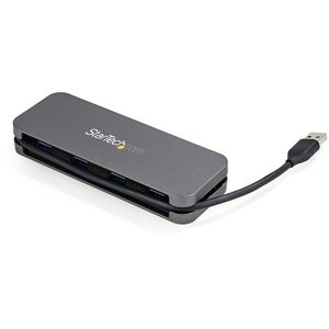StarTech.com Hub USB 3.0 de 4 Puertos USB-A, Hub USB Tipo A para Laptop/PC, 5Gbps, Alimentado por Bus USB, Cable de 28cm y