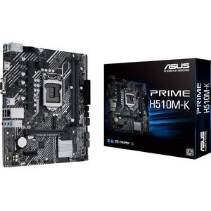 Asus Prime H510M-K Desktop Motherboard - Intel H510 Chipset - Socket LGA-1200 - Micro ATX - Pentium Gold, Celeron, Core i5