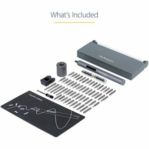 StarTech.com 55-Bit Electric Precision Screwdriver Set, Cordless/Battery Powered, Magnetic Bit Driver Kit for Laptop/Compu