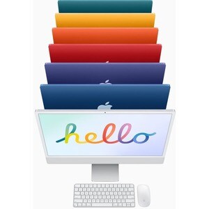 Apple iMac MGTF3B/A All-in-One Computer - Apple M1 Octa-core (8 Core) - 8 GB RAM - 256 GB SSD - 61 cm (24") 4.5K 4480 x 25