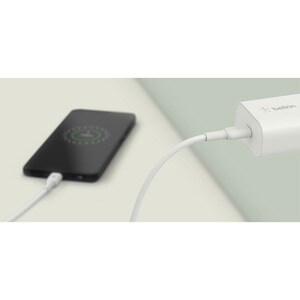 Belkin BOOST↑CHARGE 25 W AC Adapter - For USB Type C Device, Smartphone, iPhone - White