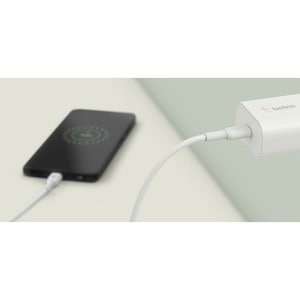 Belkin BOOST↑CHARGE 25 W AC Adapter - USB - For USB Type C Device, Smartphone, iPhone - White