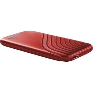 WD My Passport WDBAGF0020BRD-WESN 2 TB Portable Solid State Drive - External - Red - Desktop PC Device Supported - USB 3.2