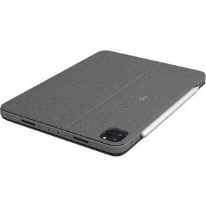 Logitech Combo Touch Keyboard/Cover Case for 32.8 cm (12.9") Apple, Logitech iPad Pro (5th Generation) Tablet - Oxford Gra