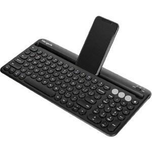 Targus Multi-Device Bluetooth Antimicrobial Keyboard With Tablet/Phone Cradle - Wireless Connectivity - Bluetooth - Englis