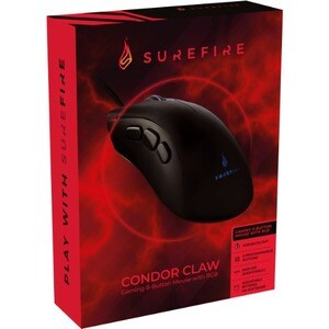 SUREFIRE Condor Claw Gaming Mouse - USB 2.0, USB 3.2 (Gen 1) - 8 Button(s) - 8 Programmable Button(s) - Cable - 6400 dpi -