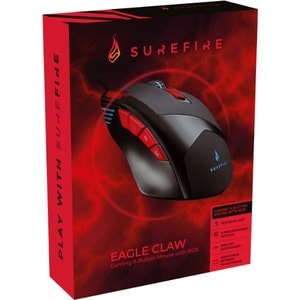 SUREFIRE Eagle Claw Gaming Mouse - USB 2.0, USB 3.2 (Gen 1) - 9 Button(s) - 9 Programmable Button(s) - Cable - 3200 dpi - 