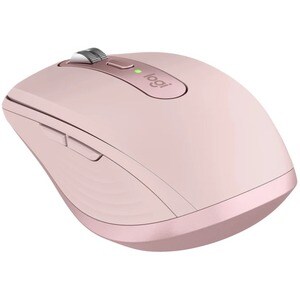 Logitech MX Anywhere 3 Mouse - Bluetooth/Radio Frequency - USB - Darkfield - 6 Button(s) - Rose - Wireless - 2.40 GHz - 40