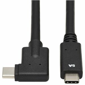 Eaton Tripp Lite Series USB-C Cable (M/M) - USB 3.2 Gen 2 (10 Gbps), 5A (100W) Rating, Thunderbolt 3 Compatible, Right-Ang