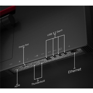 Lenovo ThinkVision P40w-20 40" Class WUHD Curved Screen LCD Monitor - 21:9 - Raven Black - 100.8 cm (39.7") Viewable - In-