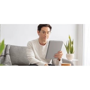 Logitech Combo Touch Keyboard/Cover Case for 32.8 cm (12.9") Apple iPad Pro (5th Generation) Tablet - Sand - Scrape Resist