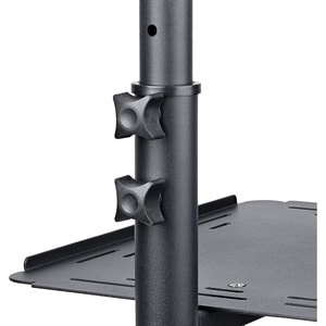 StarTech.com Mobile Projector and Laptop Stand/Cart, Heavy Duty Portable Projector Stand/Presentation Cart (22lb/shelf), H