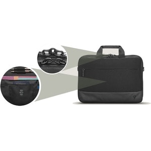 V7 Professional CCP17-ECO-BLK Carrying Case (Briefcase) for 17" to 17.3" Notebook - Black - Briefcase - Front Loading - Sh