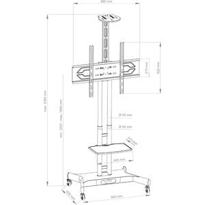 HAGOR Display-Wagen - 90 kg Belastbarkeit - Schwarz