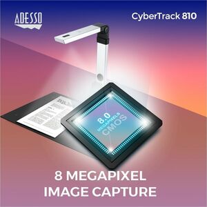 Adesso Cybertrack 810 Document Camera - CMOS - 3.8x Optical Zoom