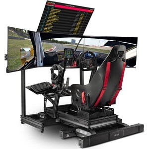 Next Level Racing F-GT Elite Formula & GT Aluminum Profile Simulator Cockpit - Front & Side Mount - For Gaming