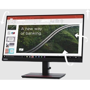 Lenovo ThinkVision T24m-20 24" Class Full HD LCD Monitor - 16:9 - 60.5 cm (23.8") Viewable - In-plane Switching (IPS) Tech