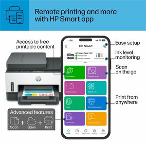 HP Smart Tank 7301 All-in-One Printer-Multifunction printer-color-ink-jet-refillable-Copier/Scanner-4800x1200 dpi Print-Au