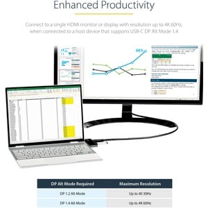 StarTech.com USB C Multiport Adapter, USB-C to 4K 60Hz HDMI, 100W PD Pass-Through, 3xUSB, Audio, USB-C Mini Dock, Portable