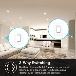 Kasa Smart WiFi Light Switch, 3-Way Dimmer Kit - 3-way Switch - Light Control - Alexa, Google Assistant, SmartThings Suppo