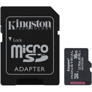 Kingston Industrial 16 GB Class 10/UHS-I (U3) V30 microSDHC - 3 Year Warranty