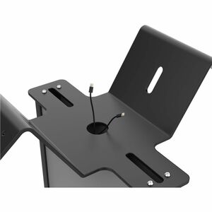 CTA Digital Premium Floor Stand Kiosk w/ Graphic Slots and Dual VESA Plates (Black) - Up to 24" Screen Support - 33 lb Loa