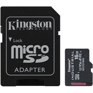 16GB MICROSDHC INDUSTRIAL C10 A1 PSLC CARD + SD ADAPTER