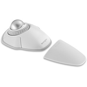 Kensington Orbit Wireless Trackball with Scroll Ring - White - Optical - Wireless - Bluetooth/Radio Frequency - 2.40 GHz -