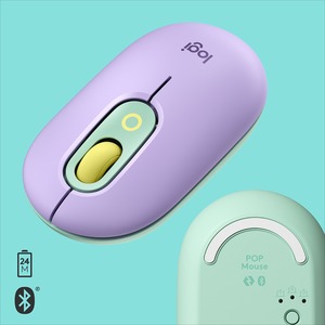 Logitech POP Mouse with emoji - Daydream Mint - Optical - Wireless - Bluetooth - Daydream - USB - 4000 dpi - Scroll Wheel 